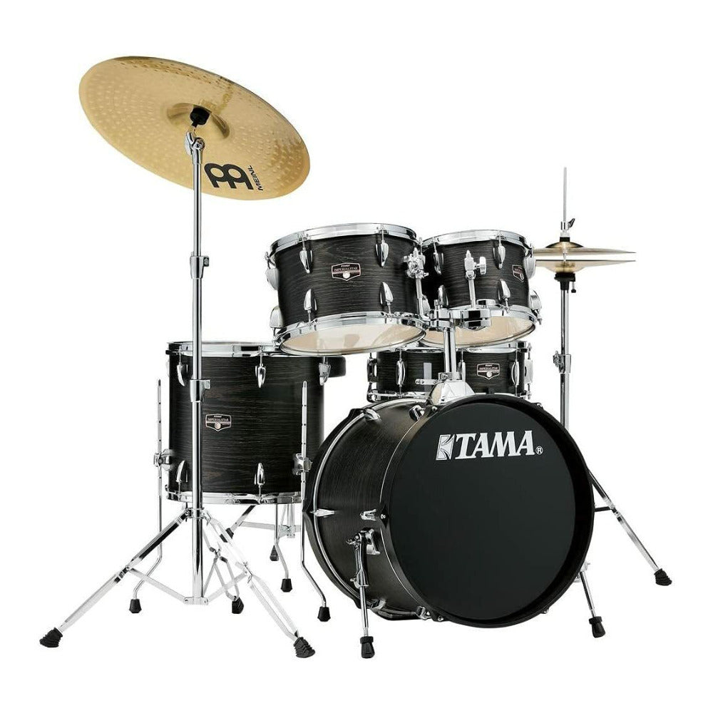 Tama Imperialstar 5-Piece Drum Kit with Meinl HCS Cymbals (Black Oak Wrap)