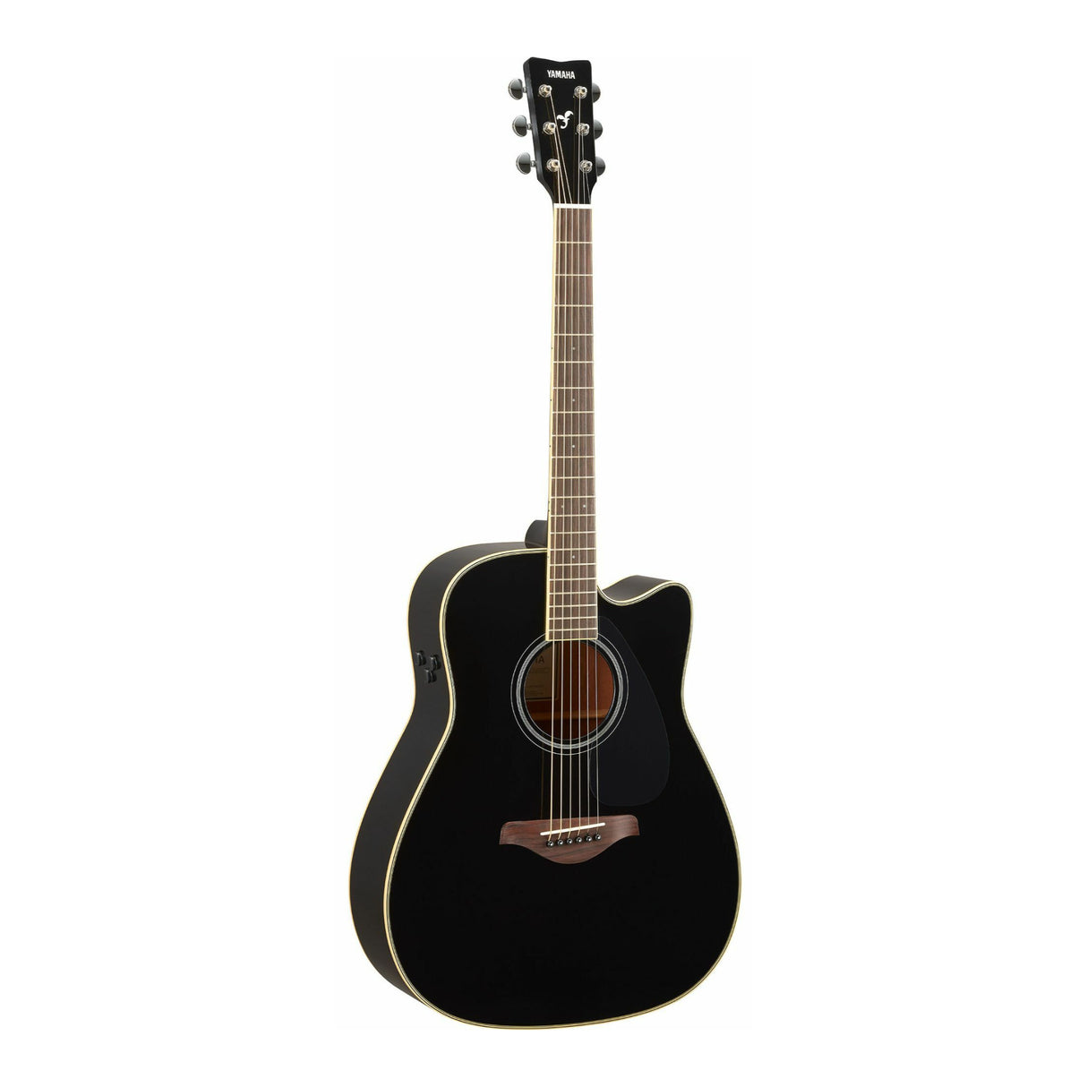 Yamaha FGC-TA Dreadnought TransAcoustic 6-String Guitar (Right-Handed, Black)