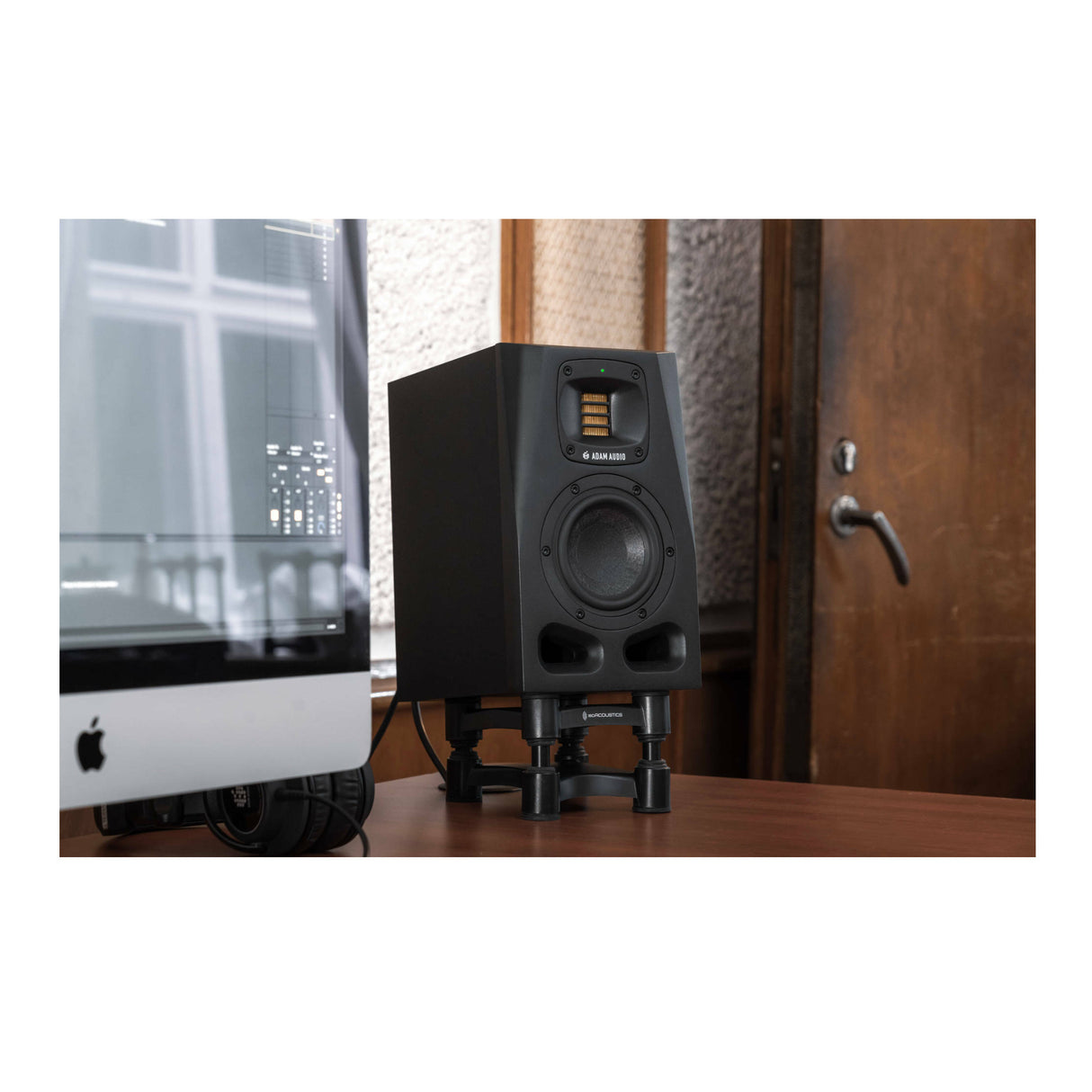ADAM Audio A4V 2 Way Studio Monitor (Pair) with Subwoofer and Cables Bundle
