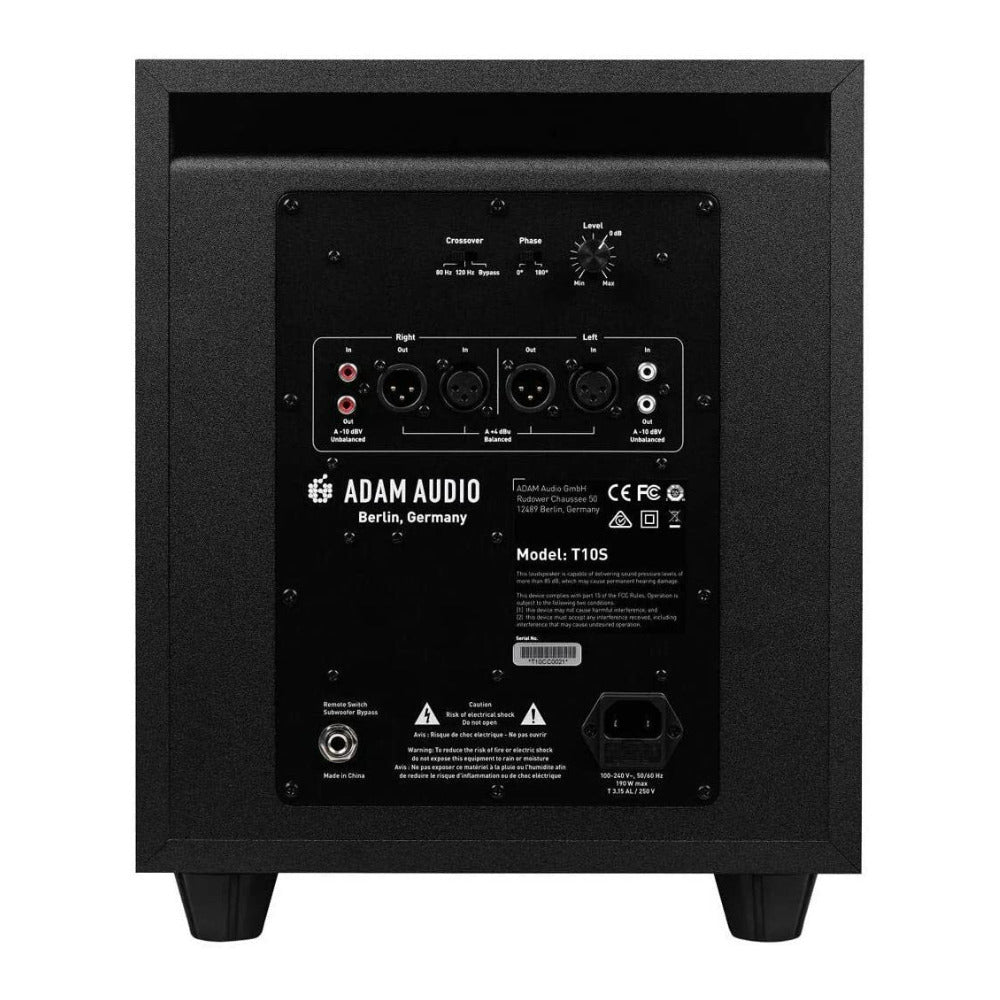 ADAM Audio T5V Monitor Pair with ADAM Audio T10S 10 Subwoofer, and Cables