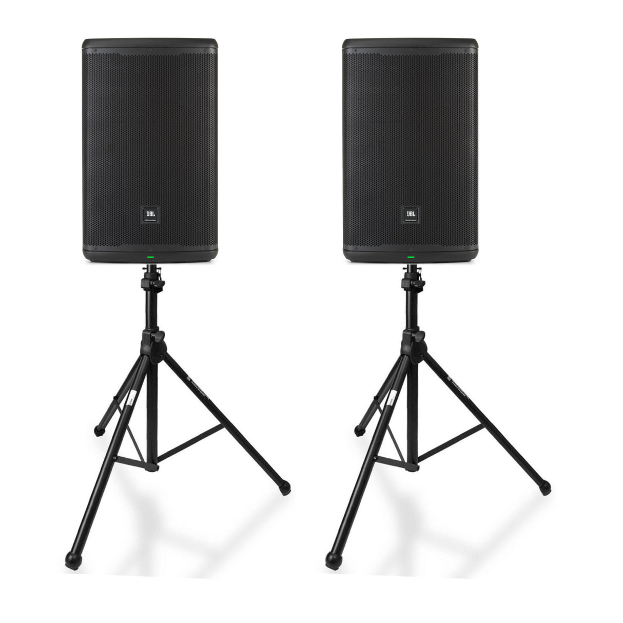 JBL Professional EON715 15in Bluetooth Loudspeaker Pair with Stands Bundle