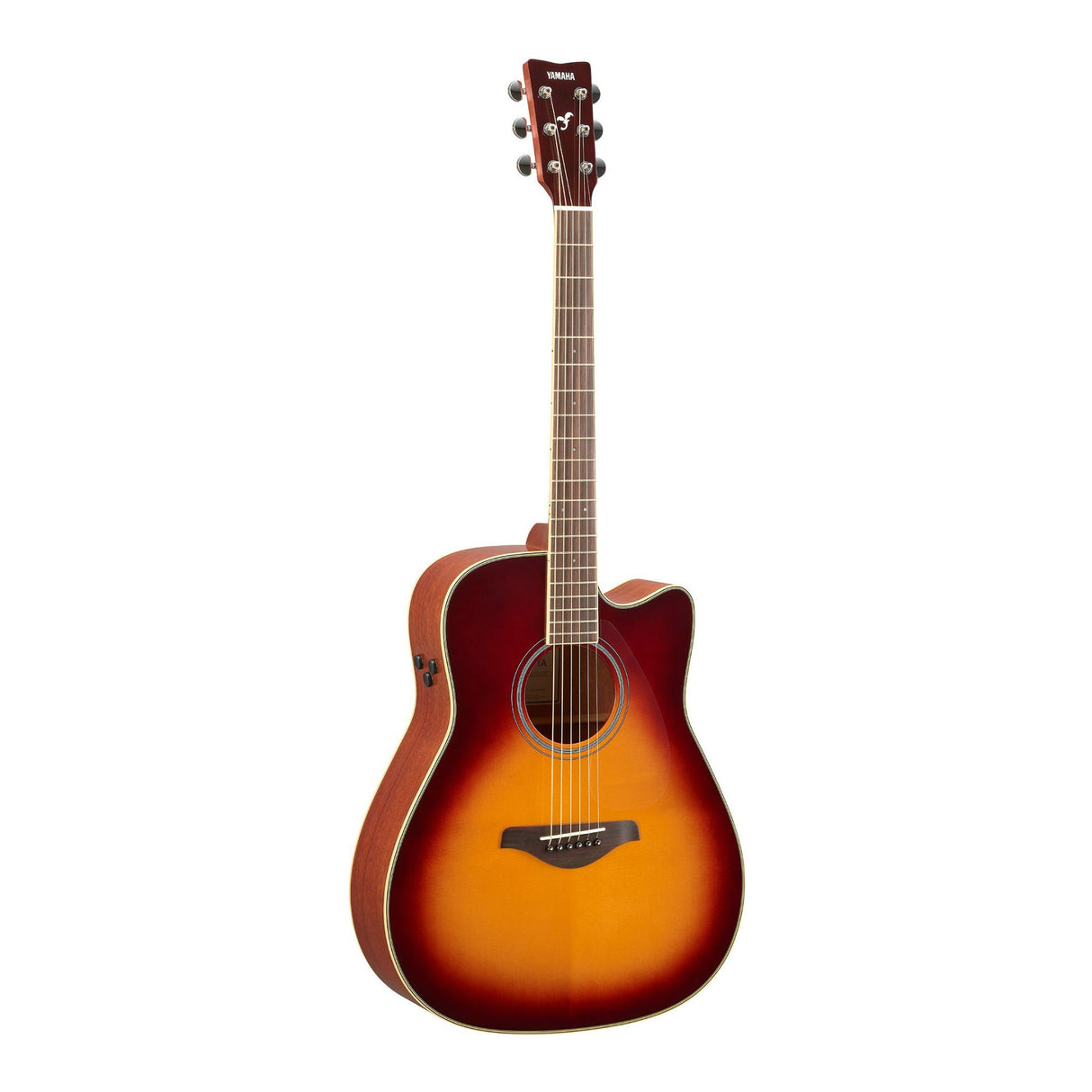 Yamaha TransAcoustic Dreadnought 6-String Guitar (Right, Handed, Brown Sunburst)