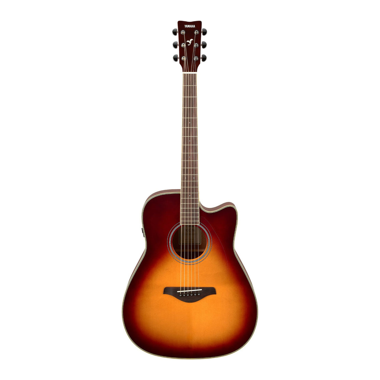 Yamaha TransAcoustic Dreadnought 6-String Guitar (Right, Handed, Brown Sunburst)