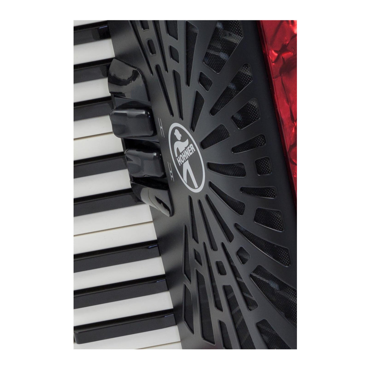 Hohner Bravo II 48 Chromatic Piano Key Accordion (Red)