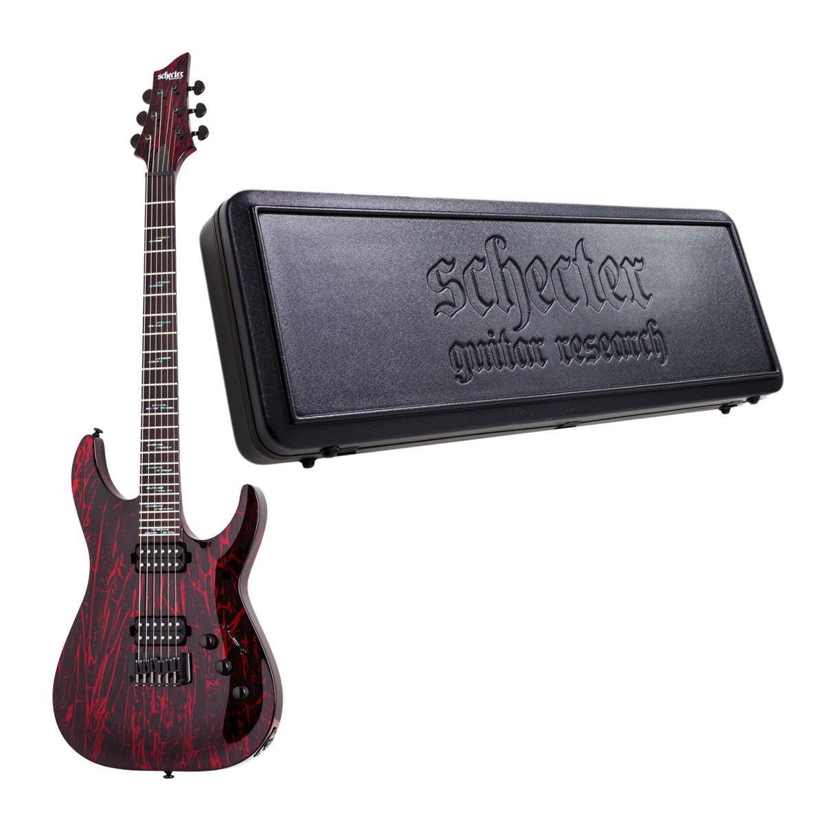 Schecter C-1 Silver Mountain 6-String Right-Hand Electric Guitar Bundle