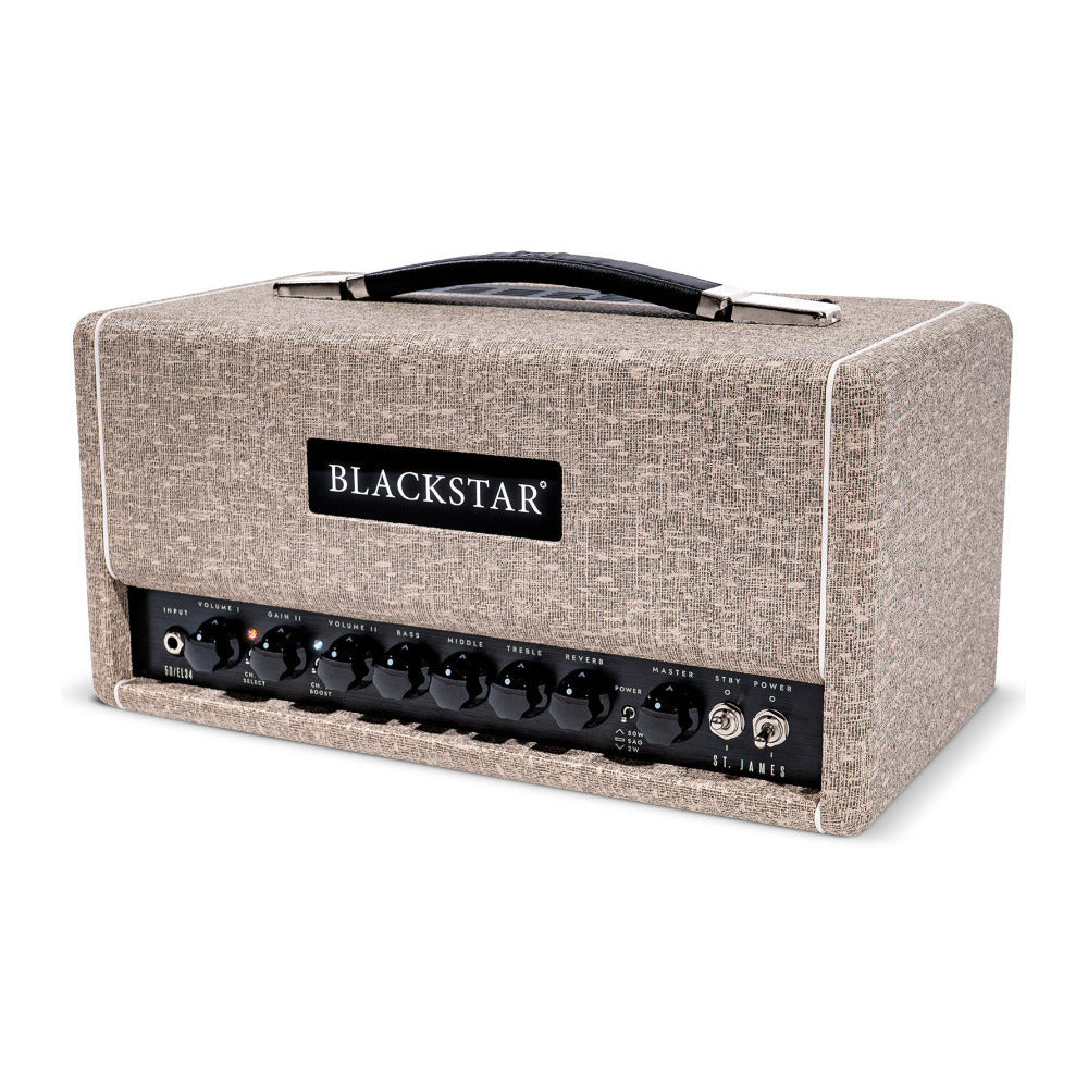 Blackstar St. James 50W Amp Head (Fawn) with Speaker Cable and Guitar Cable
