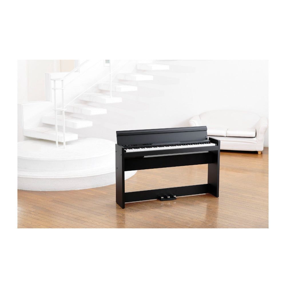 Korg LP-380 U 88-Key Digital Piano (Black) with Flip-Top Bench and Headphones