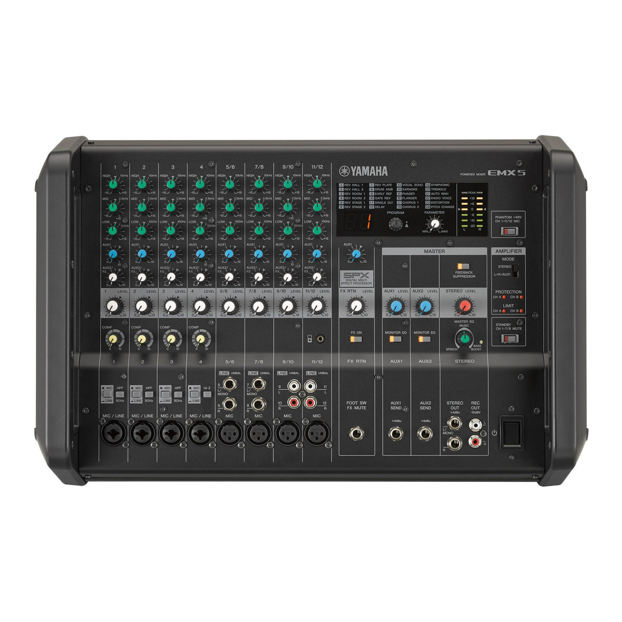 Yamaha EMX5 12-Input Powered Mixer with Dual 630 Watt Amp