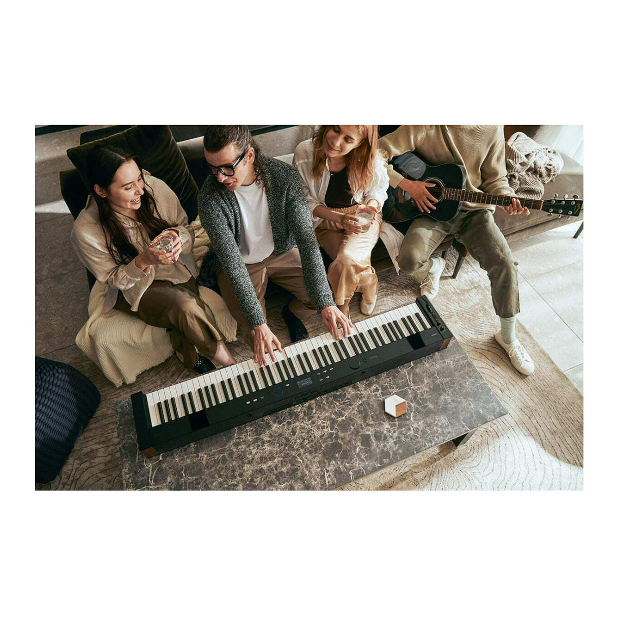 Casio PX-S6000 Privia 88-Key Digital Piano, 350 Built-In Tones (Black)