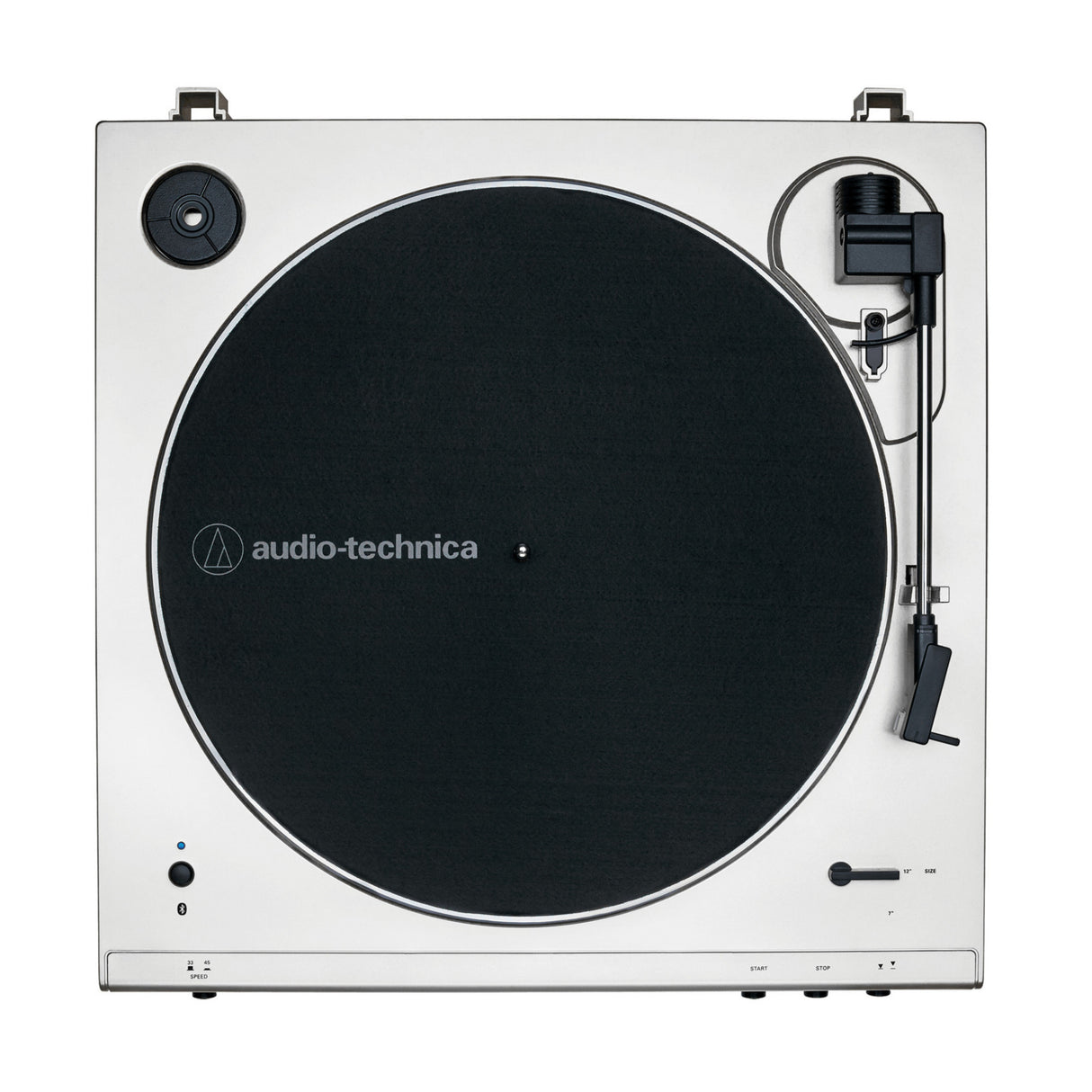 Audio-Technica AT-LP60XBT-WW Automatic Turntable (White) with Speakers Bundle