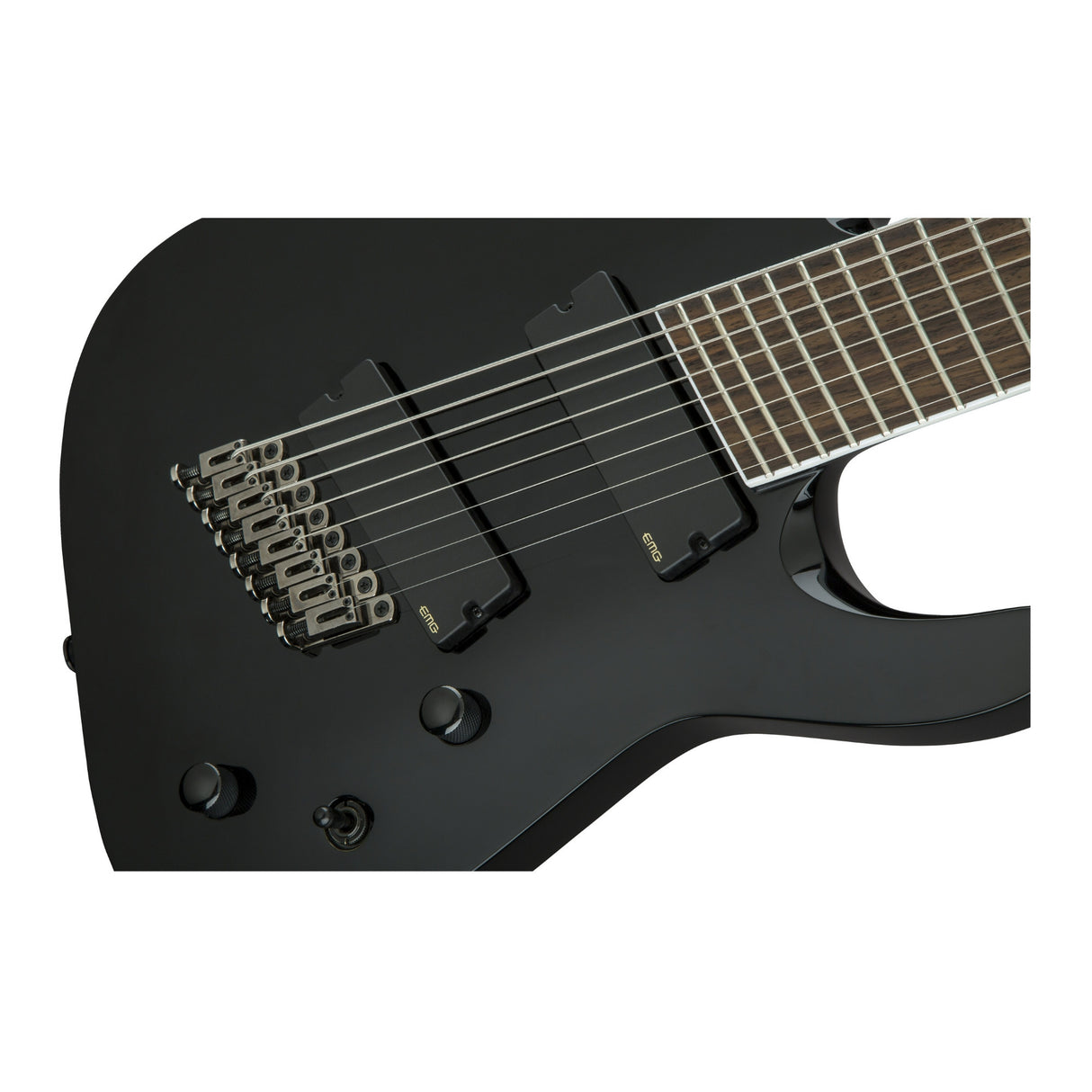 Jackson X Series Soloist Arch Top SLAT8 MS 8-String Electric Guitar (Black)