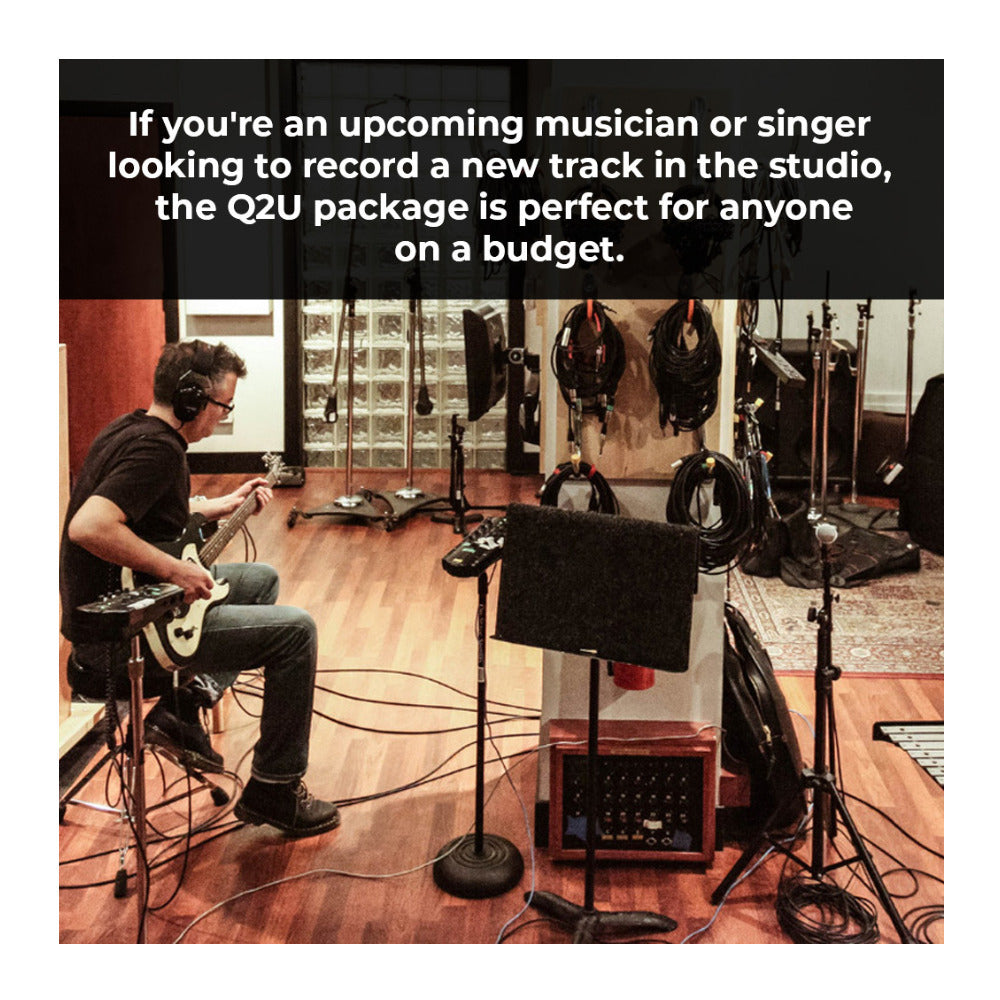 Samson Q2U Handheld Dynamic USB Microphone Recording and Podcasting Pack (Black) (Open Box)