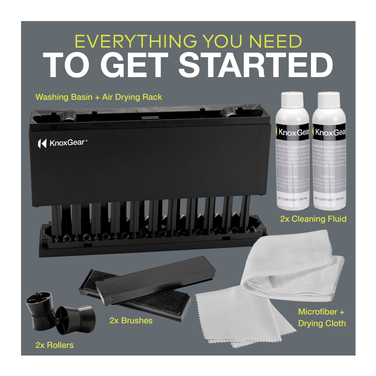 Knox Gear Vinyl Record Cleaning Kit to Reduce Static and Skips