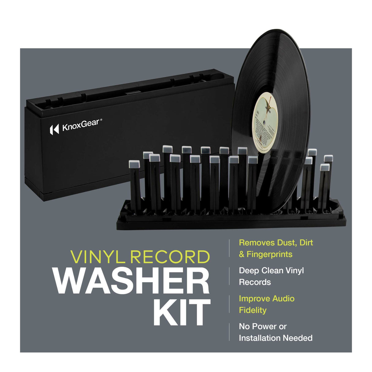 Knox Gear Vinyl Record Cleaning Kit to Reduce Static and Skips