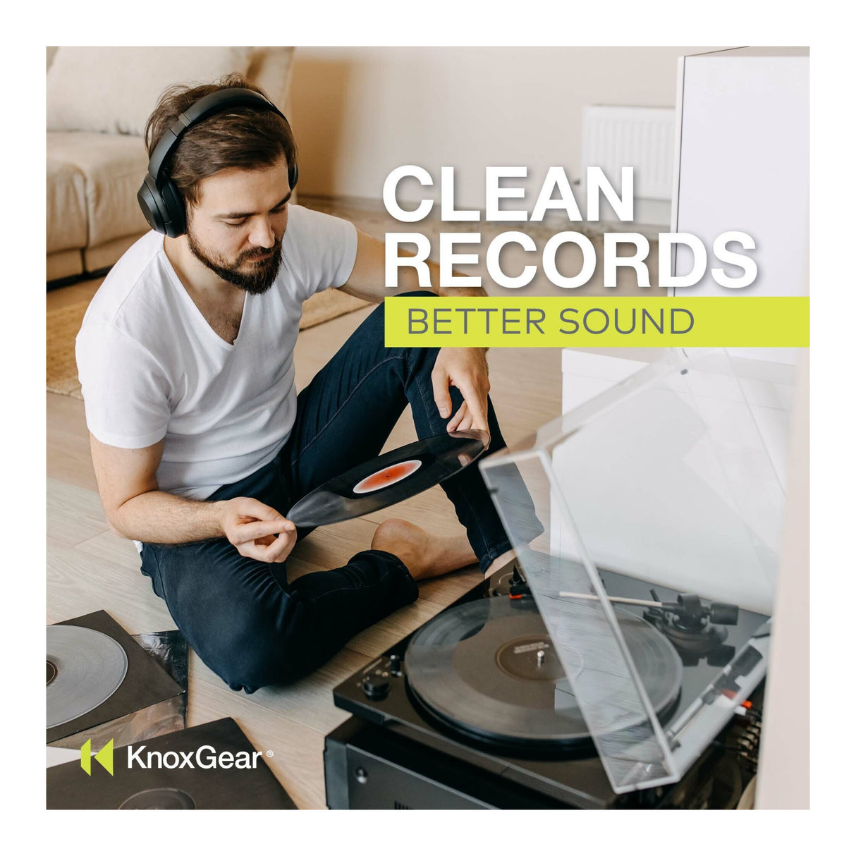 Knox Gear Vinyl Record Cleaning Kit to Reduce Static and Skips