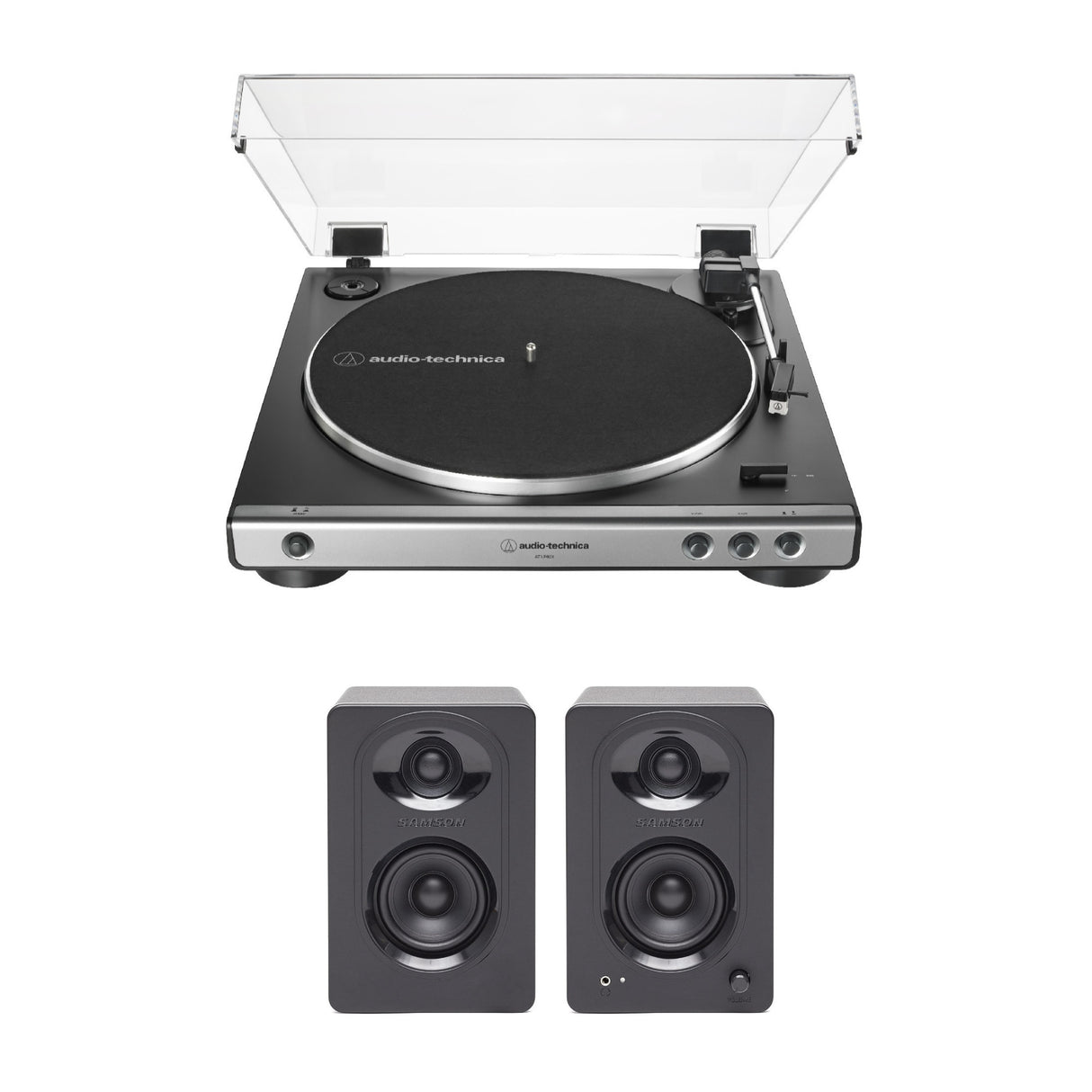 Audio-Technica AT-LP60X Belt-Drive Stereo Turntable with Monitor Speaker