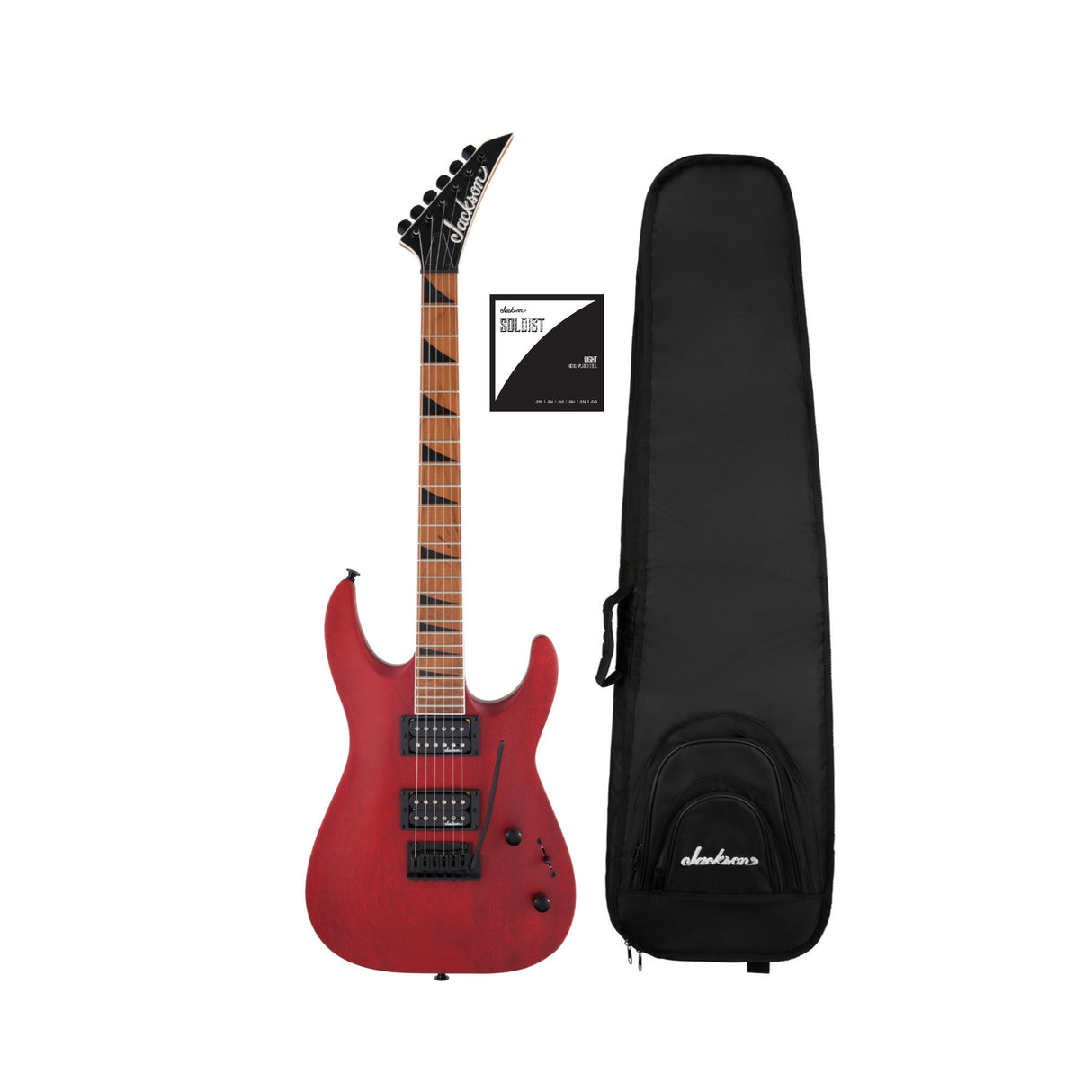 Jackson JS Series Dinky Arch Top JS24 Guitar (Red Stain) w/Gig Bag and Strings
