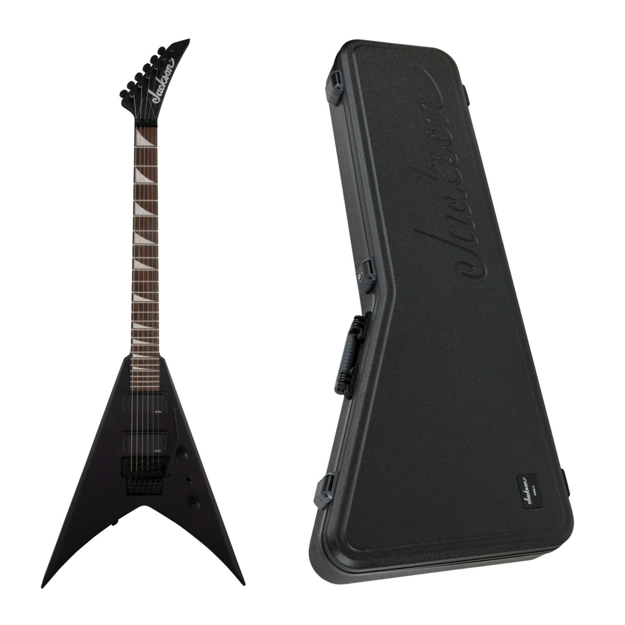 Jackson X Series King V KVXMG Poplar Electric Guitar (Satin Black) with Case