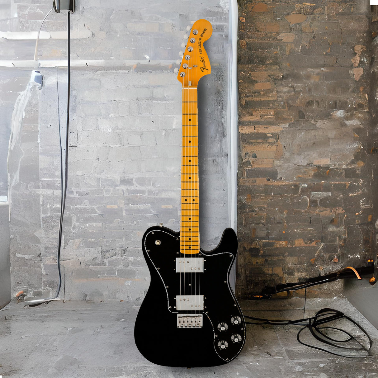 Fender American Vintage II 1975 Telecaster Deluxe Electric Guitar (Black)