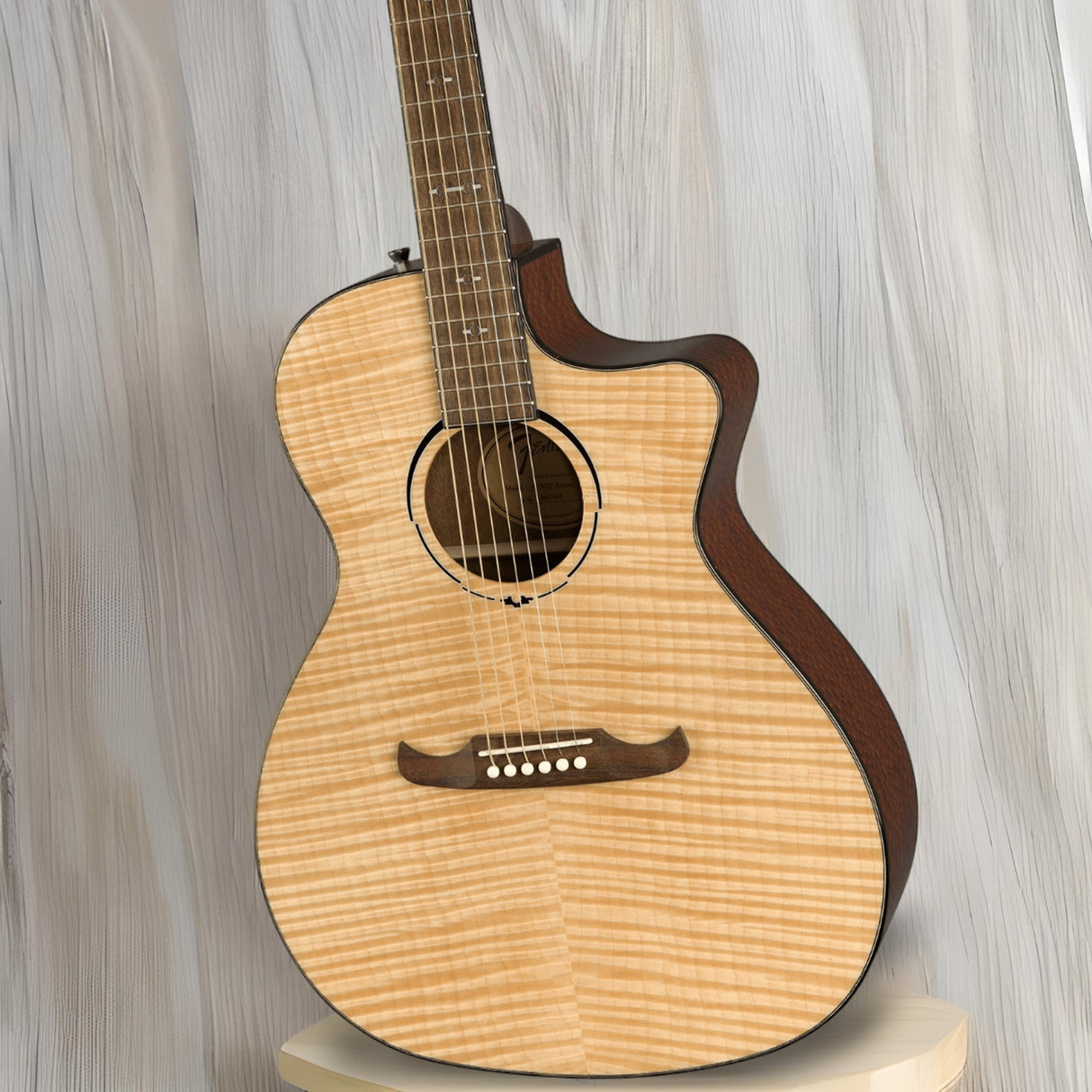Fender FA-345CE Auditorium 6-String Acoustic Guitar (Natural)