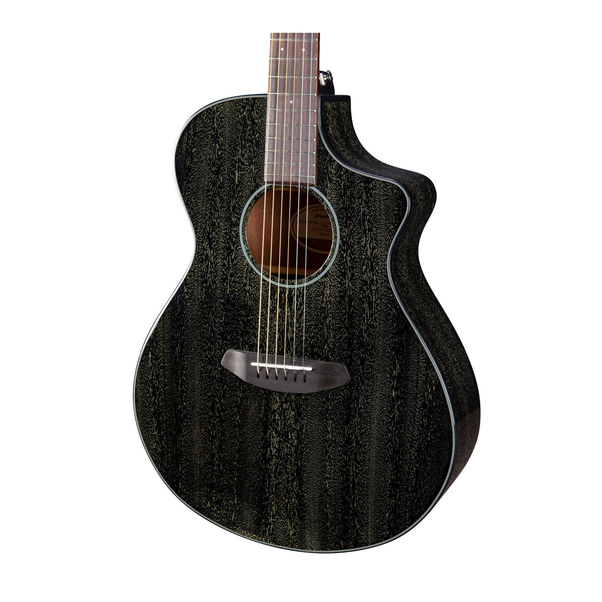 Breedlove Rainforest S Concert African Acoustic Electric Guitar (Black Gold) (Open Box)