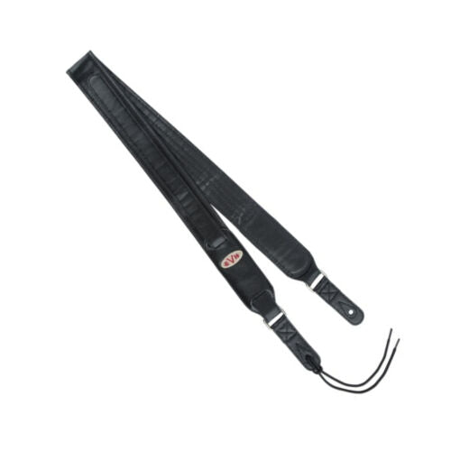 EVH Accessories Premium Quality 42-Inch Adjustable Leather Guitar Strap (Black)