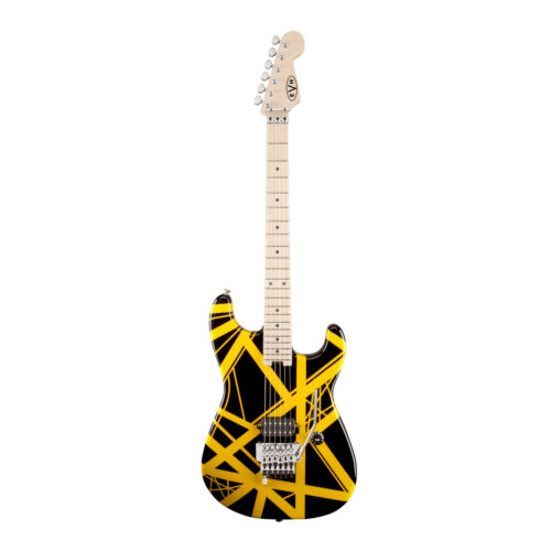 EVH Striped Series 6-String Electric Guitar (Black with Yellow Stripes)