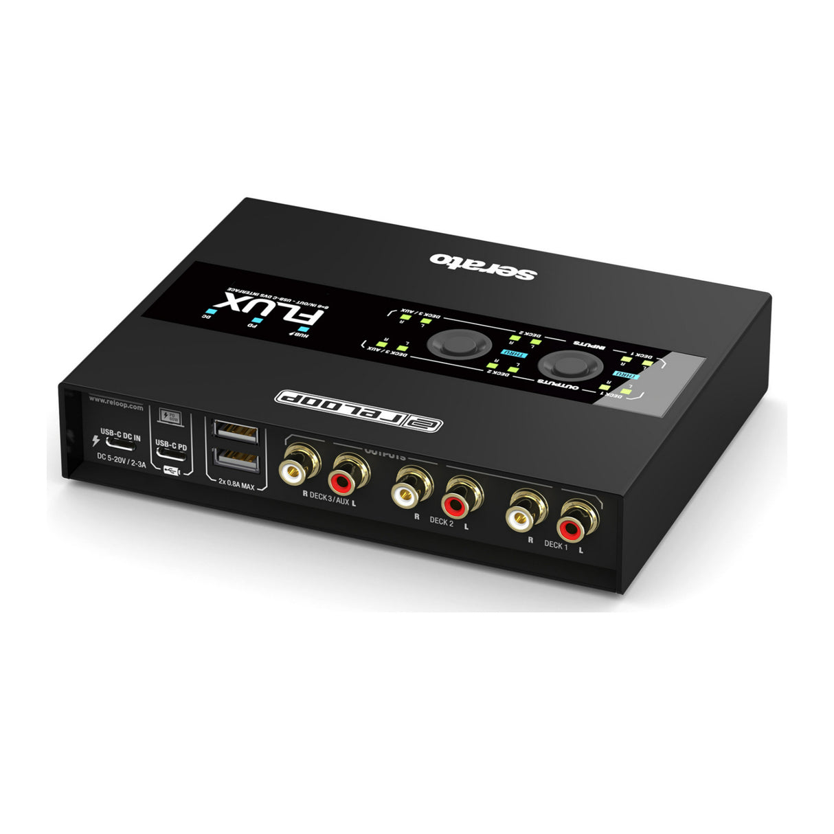 Reloop Flux 6x6 In/Out USB-C DVS Flexible, Robust, and Roadworthy Interface