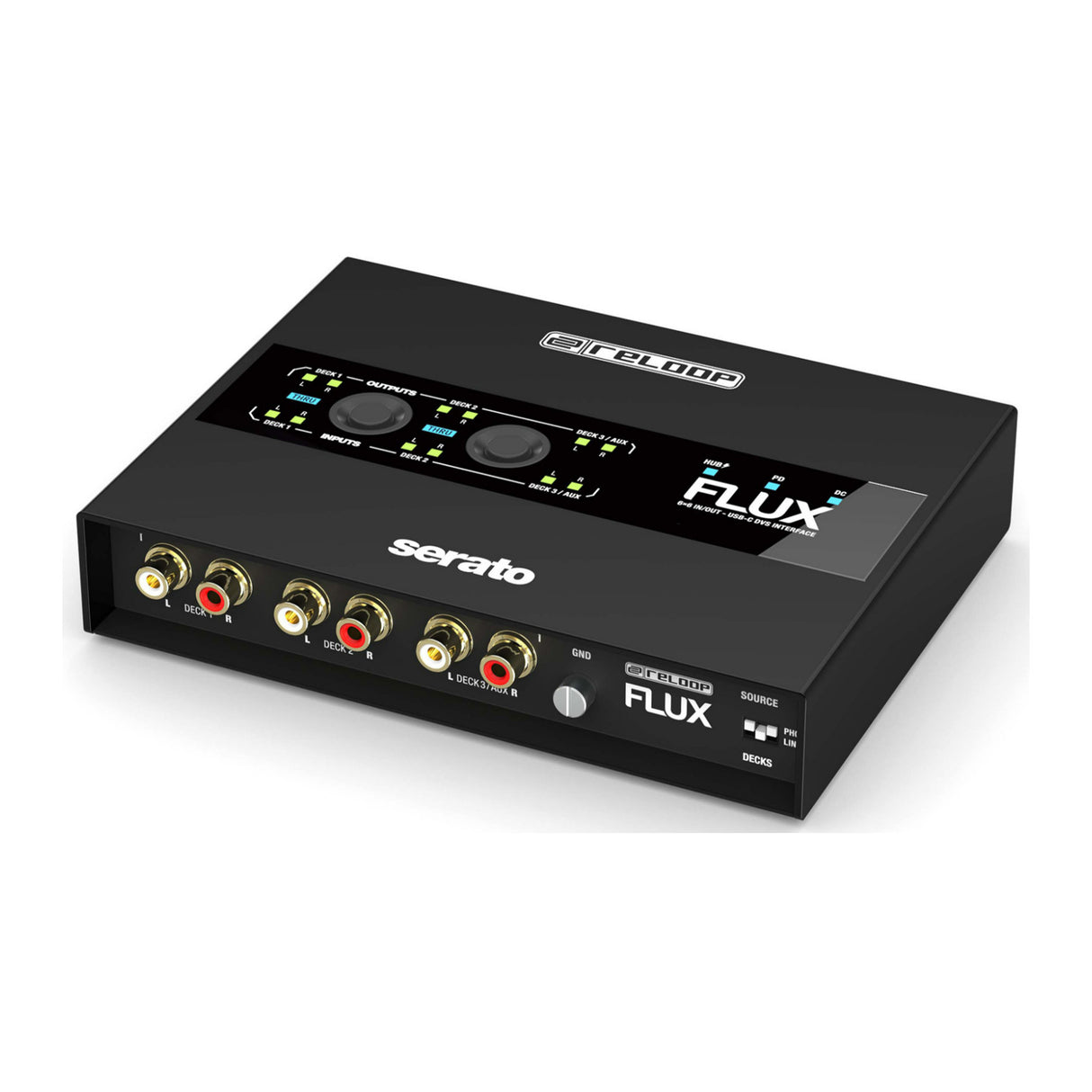 Reloop Flux 6x6 In/Out USB-C DVS Flexible, Robust, and Roadworthy Interface
