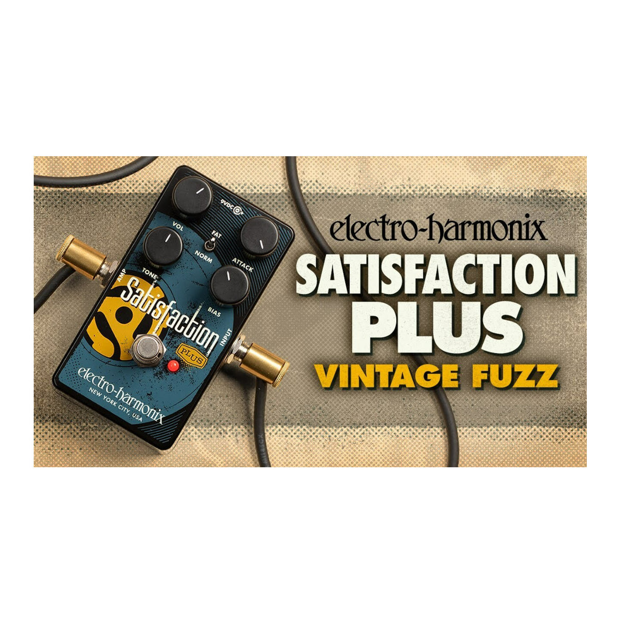 Electro-Harmonix Satisfaction Plus Fuzz True Bypass Electric Guitar Analog Pedal