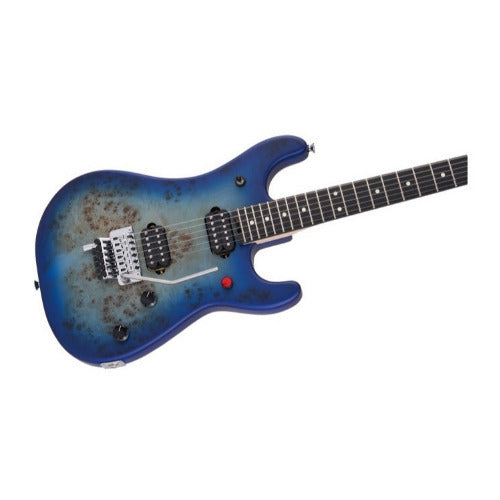 EVH 5150 Series Deluxe Poplar Burl Electric Guitar (Aqua Burst) with Case