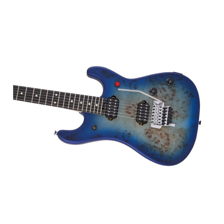 EVH 5150 Series Deluxe Poplar Burl Electric Guitar (Aqua Burst) with Case