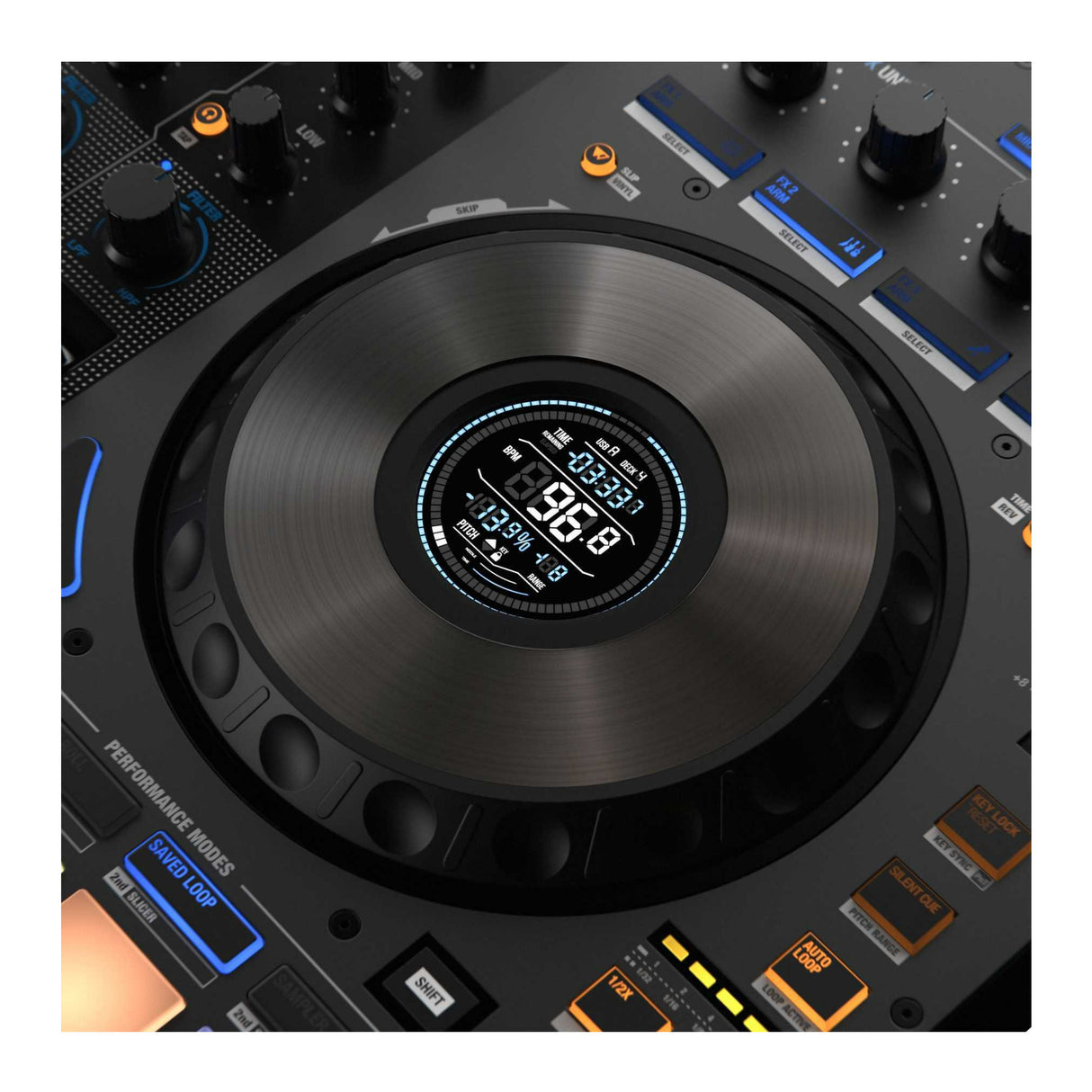 Reloop Mixon 8 Pro 4-channel DJ Controller with Case, XLR Cables, and TRS Cables