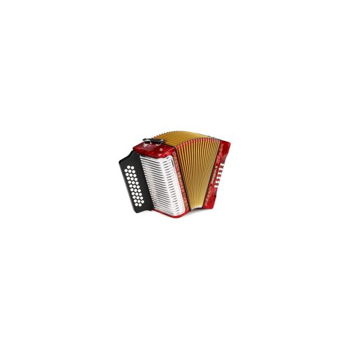 Hohner 3500GR Corona II Diatonic Accordion (GCF Keys, Pearl Red)