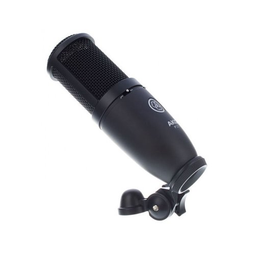 AKG P120 High Performance Recording Microphone with Pop Filter & Boom Arm Bundle