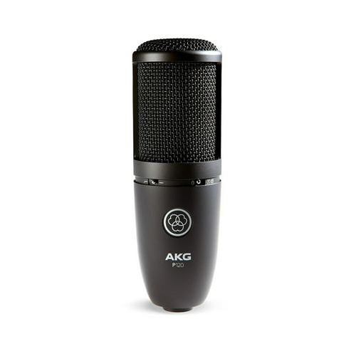 AKG P120 High Performance Recording Microphone with Pop Filter & Boom Arm Bundle
