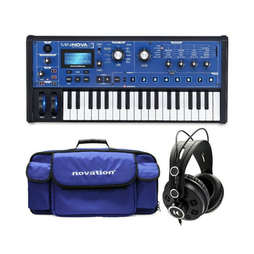 Novation MiniNova Synthesizer Bundle with Carry Case and Knox Studio Headphones