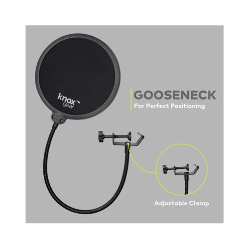 Audio-Technica AT2020 Condenser Studio Microphone with Knox Filter and Boom Arm