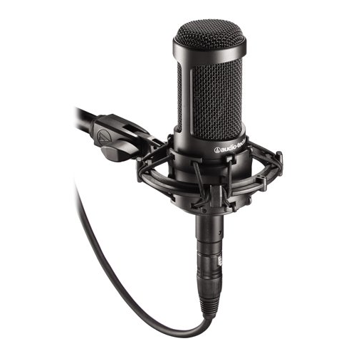 Audio Technica AT2035 Studio Condenser Microphone with Pop Filter and Accessory Bundle