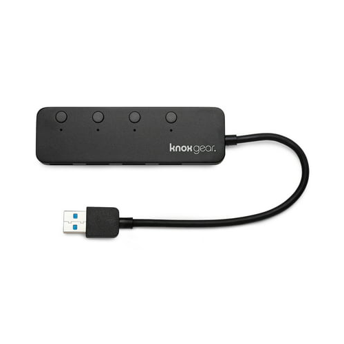 Hercules DJ Starter Kit with Laptop Stand and Knox Gear 4-Port USB 3.0 Hub