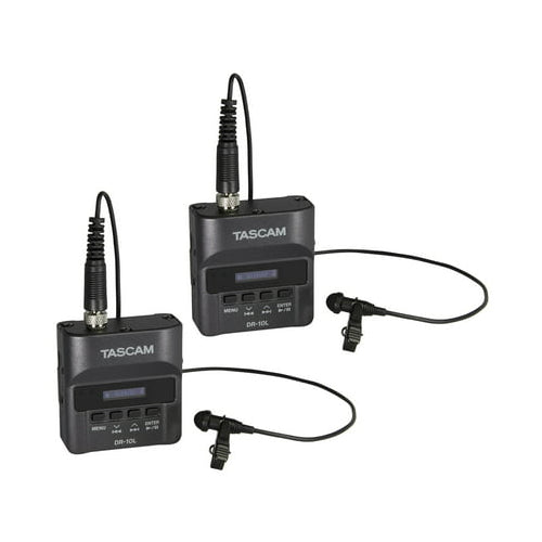 Tascam DR-10L Compact Digital Audio Recorder and Lavalier Mic Combo (2 Pack)