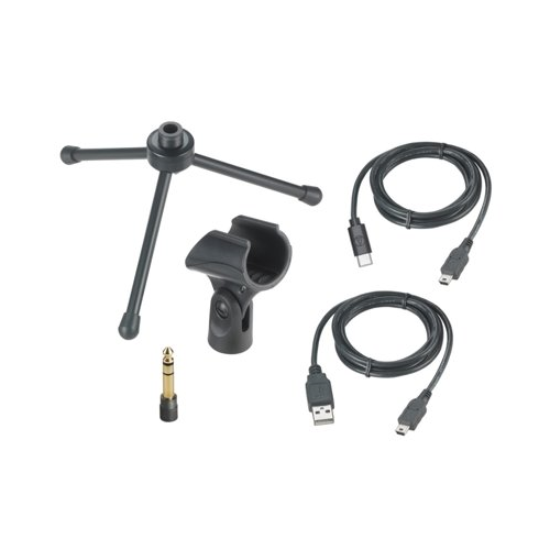 Audio Technica AT2005USB USB/XLR Microphone and ATH-M20X Professional Headphones