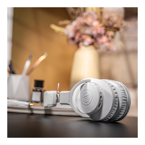 Audio-Technica ATH-M20xBTWH Professional Bluetooth Wireless Headphones (White)