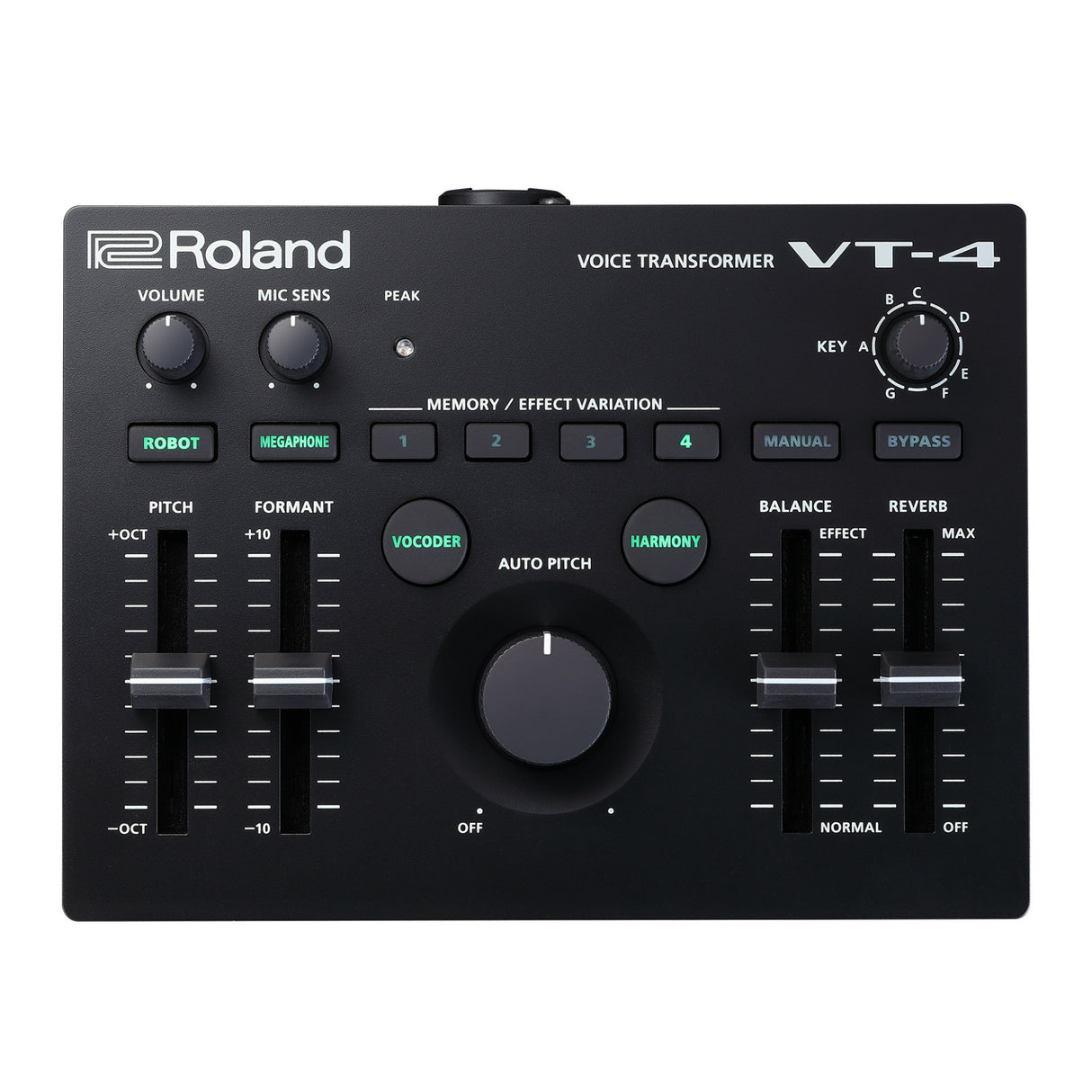 Roland VT-4 Compact 5 Hour Battery Life MIDI Control Vocal Transformer (Black)