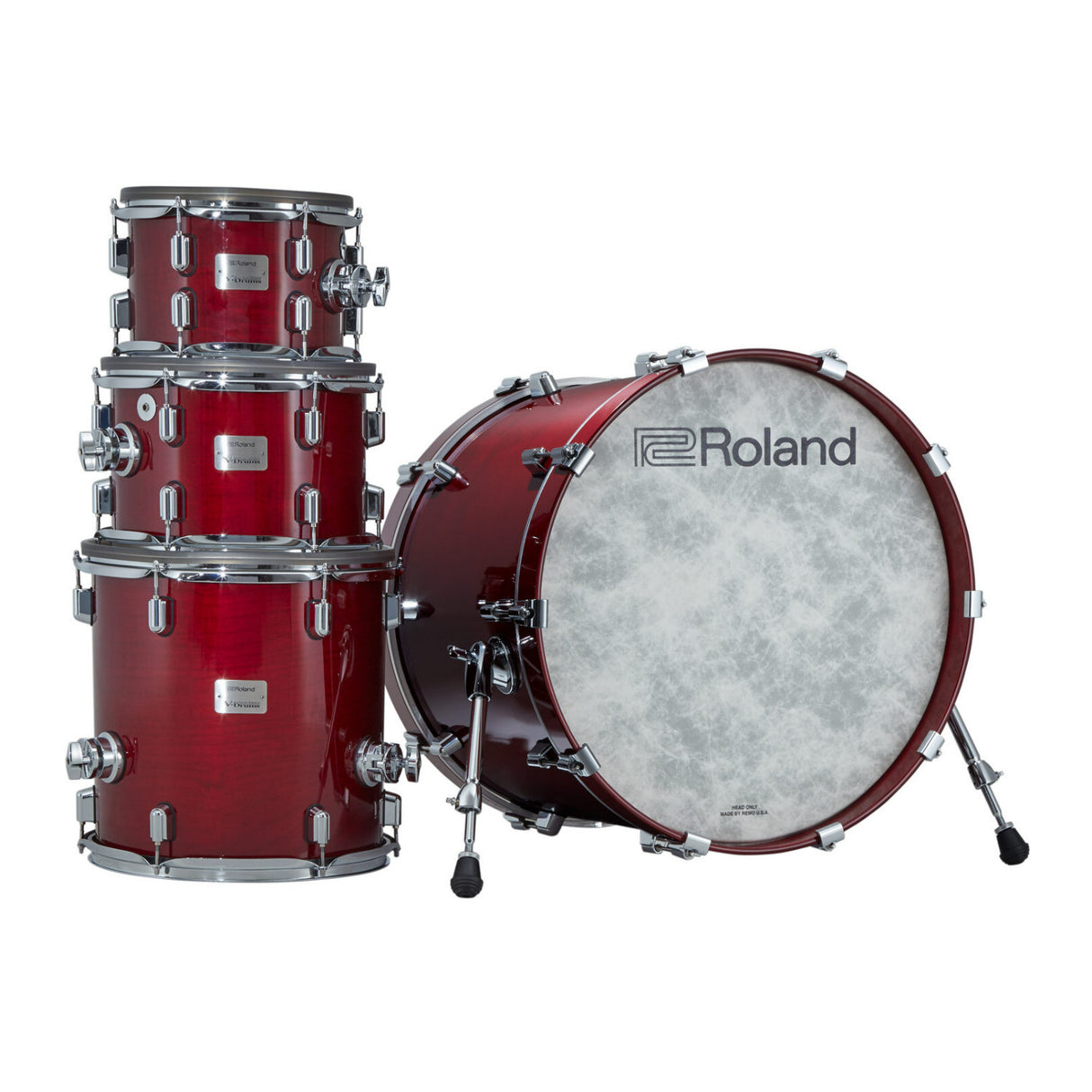 Roland VAD706G2GC V-Drums Acoustic Design Electronic Drum Set (Gloss Cherry)