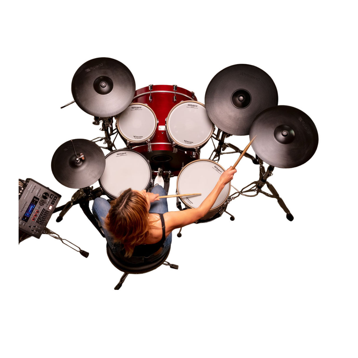 Roland VAD706G2GC V-Drums Acoustic Design Electronic Drum Set (Gloss Cherry)