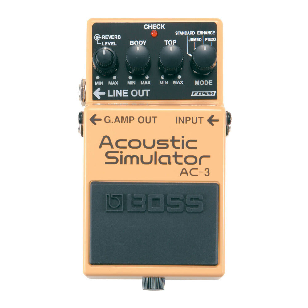 BOSS AC-3 Compact Four Simulation Modes Two Outputs Acoustic Simulator Pedal
