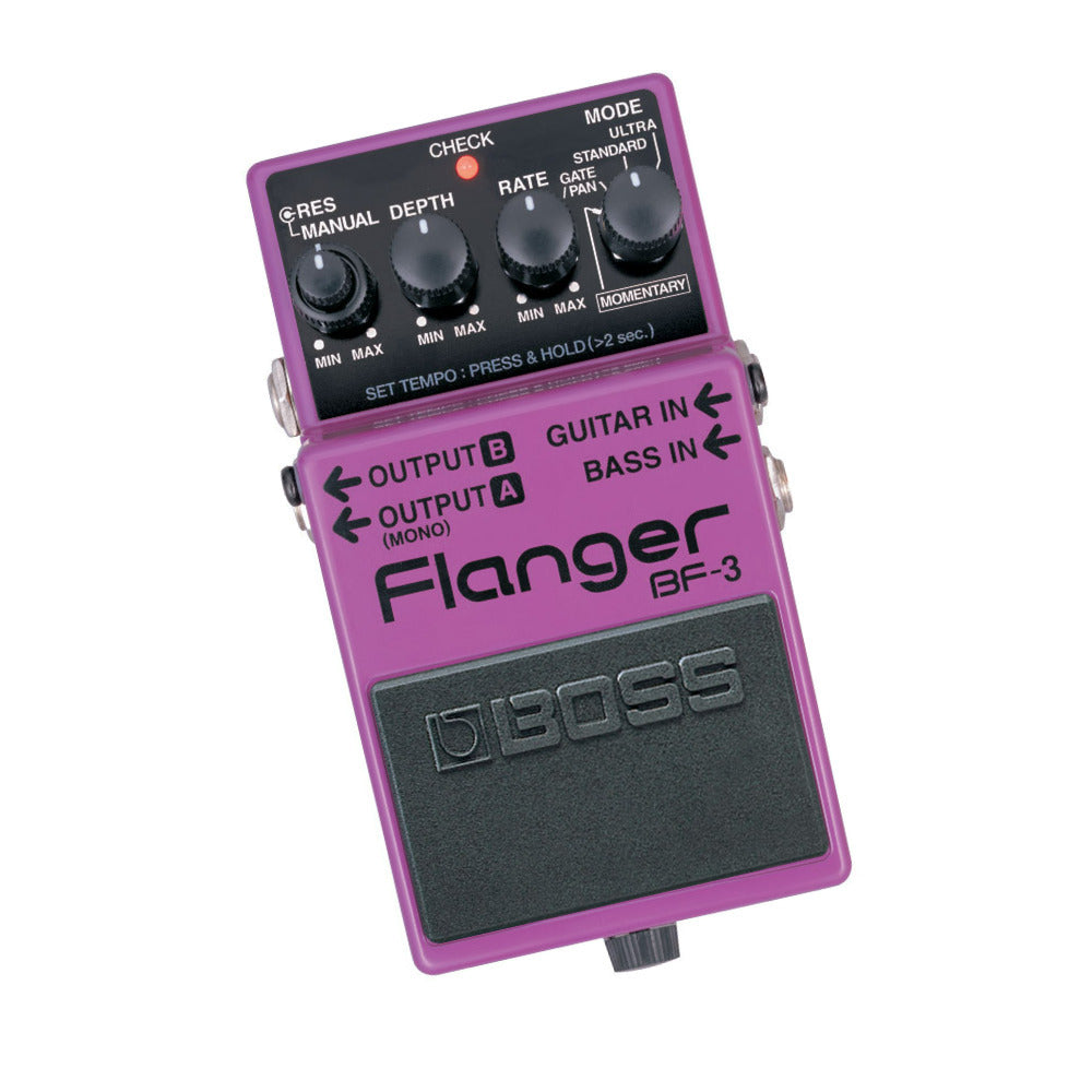 BOSS BF-3 Flanger Ultra and Gate/Pan Modes Guitar Effects Pedal with Bass Inputs