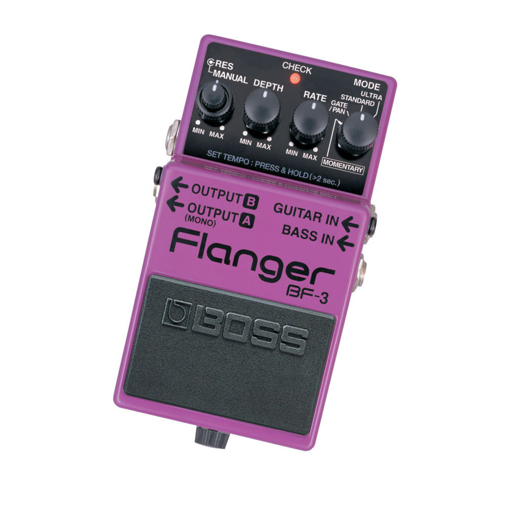 BOSS BF-3 Flanger Ultra and Gate/Pan Modes Guitar Effects Pedal with Bass Inputs
