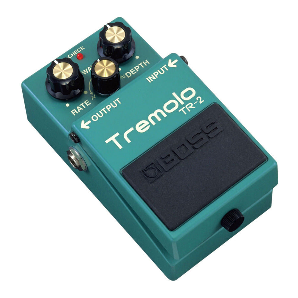 BOSS TR-2 Wave, Rate, and Depth Knobs Easy-to-Use Compact Tremolo Pedal